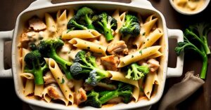 Zapiekanka makaronowa z kurczakiem w sosie śmietanowo-serowym: Królowa obiadu!